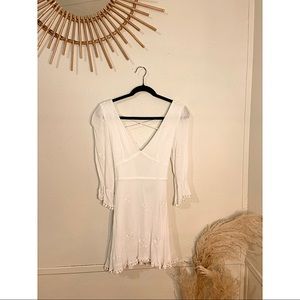 Lulus In The Meadow white mini dress size M